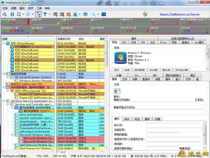 进程监控工具Task Explorer v1.6.6--第4张图片 进程监控工具Task Explorer v1.6.6--第4张图片